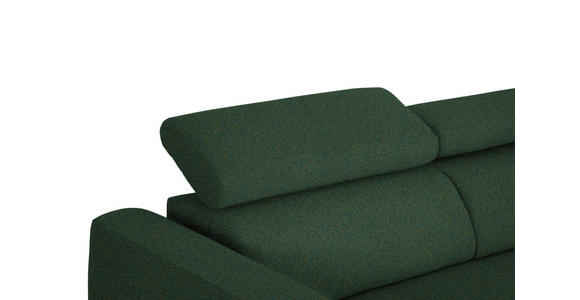 ECKSOFA in Struktur Grün  280/205 cm  - Schwarz/Grün, Design, Textil/Metall (280/205cm) - Xora