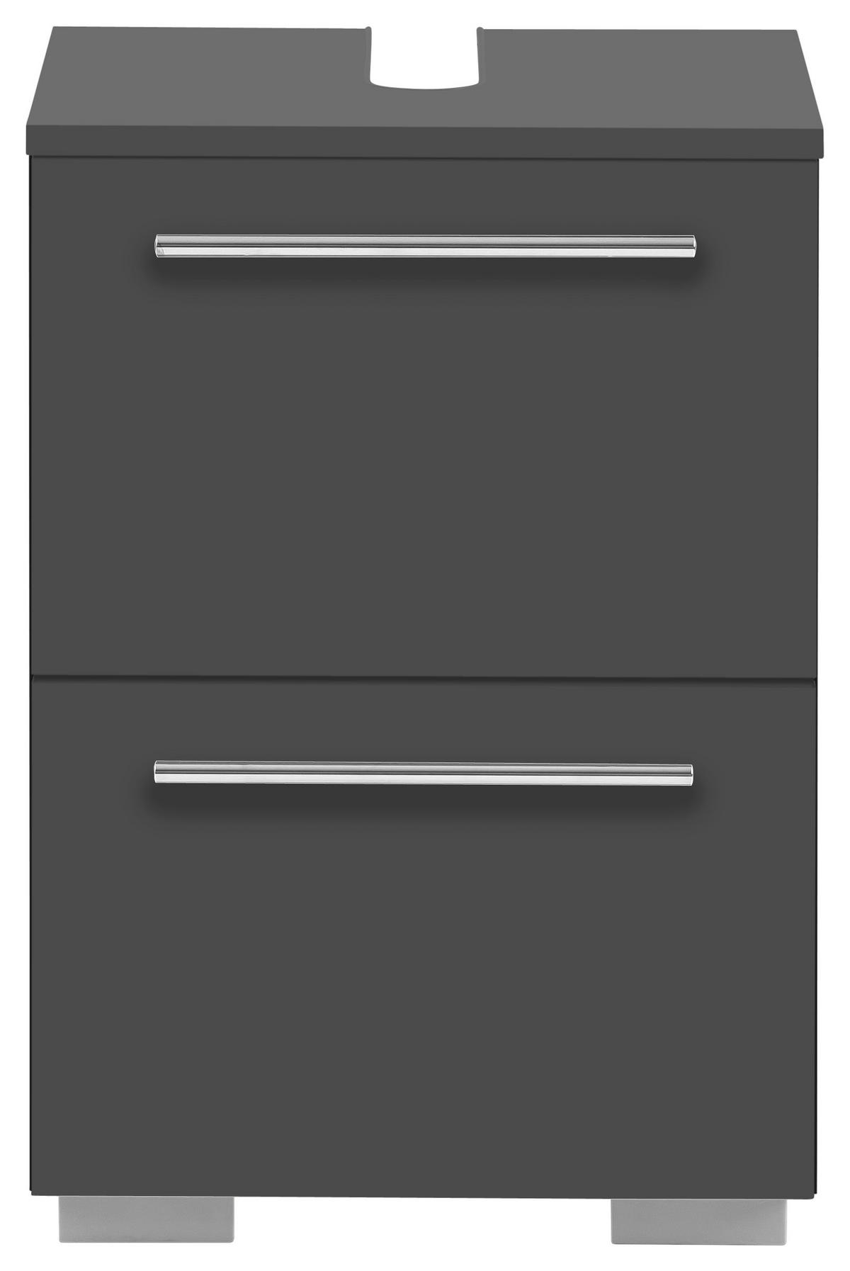 WASCHBECKENUNTERSCHRANK 40,2/59,1/35 cm  - Chromfarben/Anthrazit, KONVENTIONELL, Holzwerkstoff/Metall (40,2/59,1/35cm) - MID.YOU