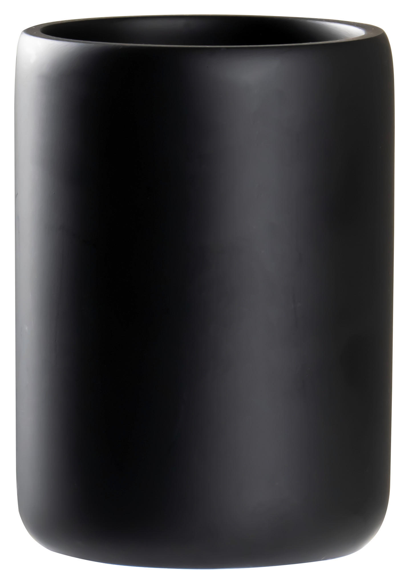 ZAHNPUTZBECHER Kunststoff  - Schwarz, Basics, Kunststoff (7,3/9,8/7,3cm) - Sadena