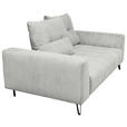 BIGSOFA  in Cord Hellgrau  - Hellgrau/Schwarz, KONVENTIONELL, Textil/Metall (246/100/116cm) - Carryhome