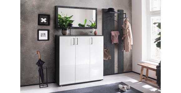 GARDEROBE  in 220/199/36 cm  - Eichefarben/Grau, Design, Holzwerkstoff (220/199/36cm) - Moderano