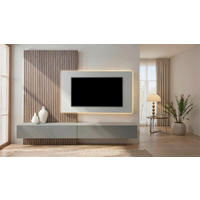 REGAL siva, tamno siva, crno-smeđa   - siva/tamno siva, Moderno, drvni materijal (280/260/30cm) - Hom`in