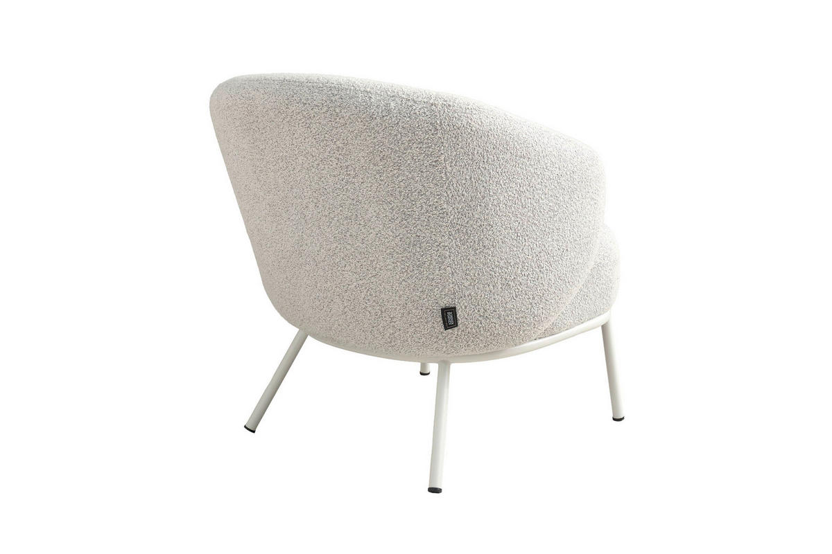 SESSEL in Bouclé Greige, Seidengrau  - Greige/Seidengrau, MODERN, Textil/Metall (73/73/80cm) - Schöner Wohnen