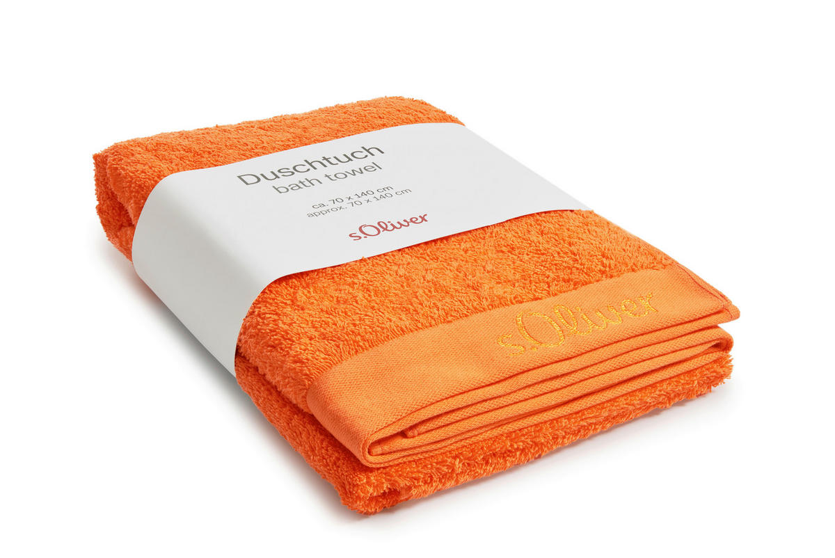 DUSCHTUCH s.Oliver 70/140 cm  - Orange, Trend, Textil (70/140cm) - S. Oliver