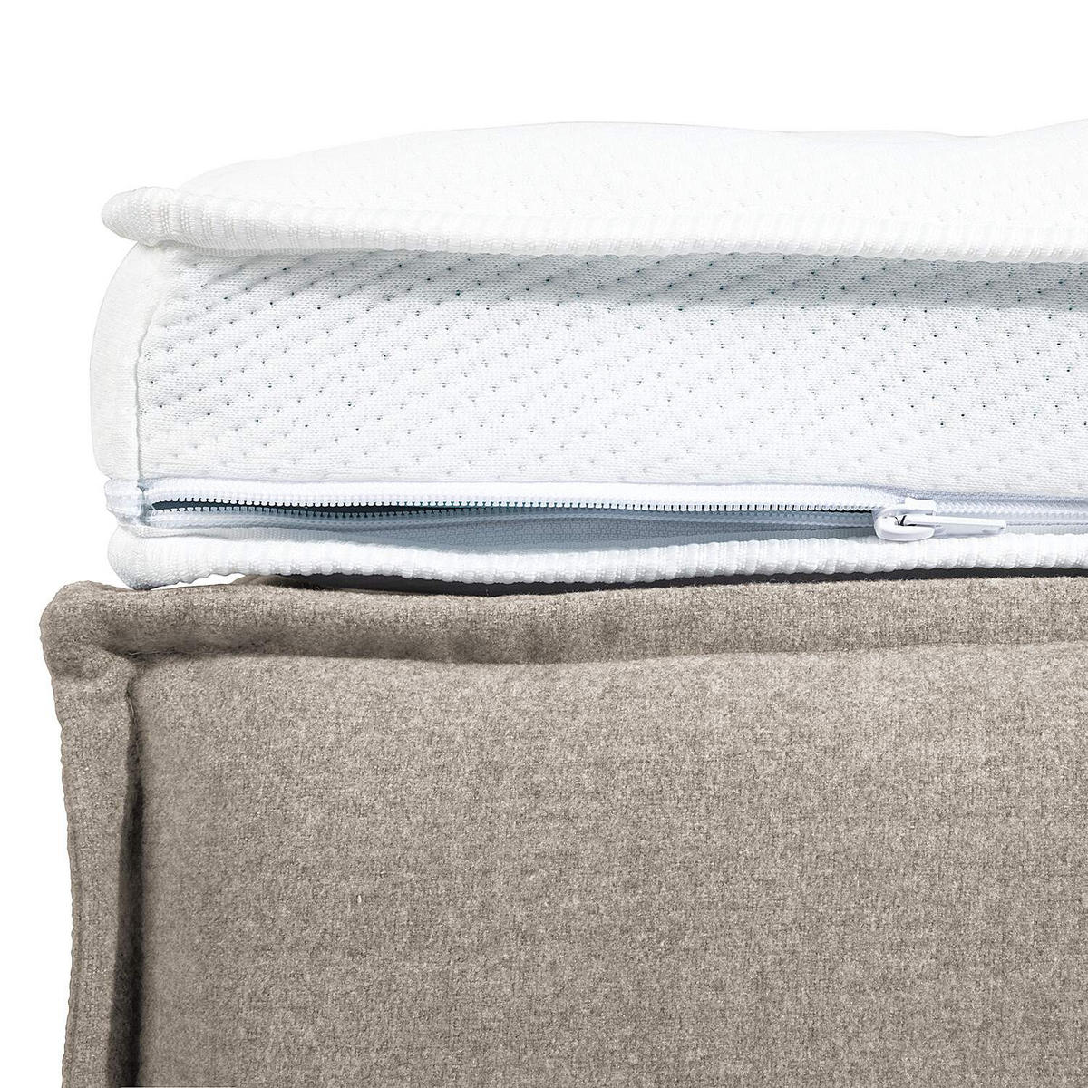 BOXSPRINGBETT 240/200 cm  in Beige  - Beige, Design, Textil (240/200cm) - home24