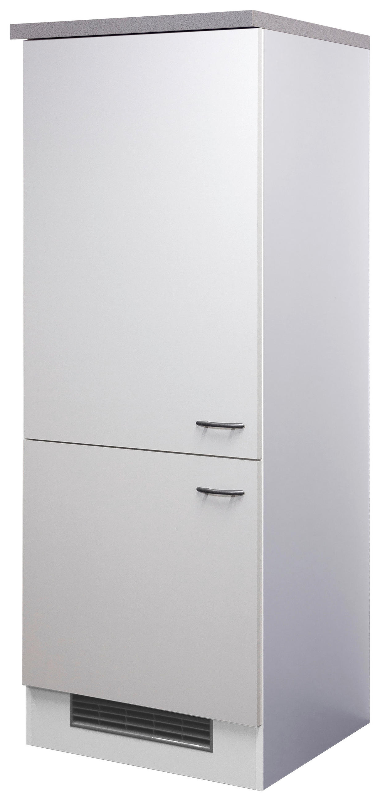GERÄTEUMBAUSCHRANK 60/160,6/60 cm  in Weiß  - Edelstahlfarben/Hellgrau, KONVENTIONELL, Holzwerkstoff/Kunststoff (60/160,6/60cm) - FlexWell