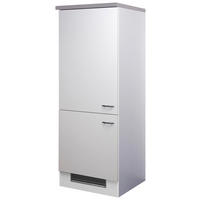 GERÄTEUMBAUSCHRANK 60/160,6/60 cm  in Weiß  - Edelstahlfarben/Hellgrau, KONVENTIONELL, Holzwerkstoff/Kunststoff (60/160,6/60cm) - FlexWell