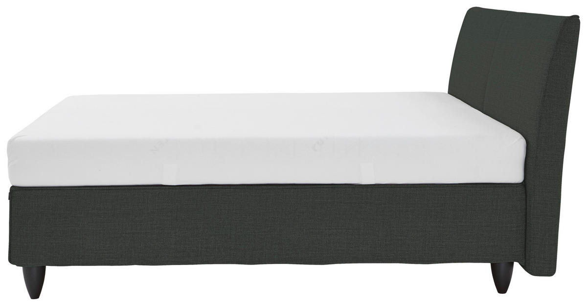 BOXSPRINGBETT 180/200 cm  in Anthrazit  - Anthrazit/Schwarz, Design, Holzwerkstoff/Kunststoff (180/200cm) - RUF Betten