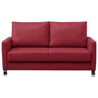 SCHLAFSOFA Flexa in Feincord Rot  - Chromfarben/Rot, Design, Textil/Metall (140/90/95cm) - Bali