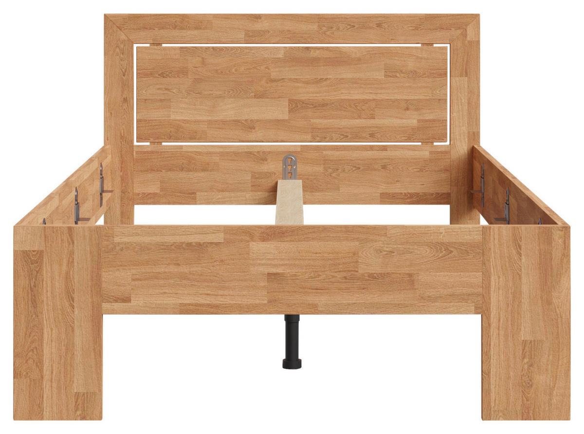BETT YES Eiche massiv 120/200 cm Eichefarben  - Eichefarben, Natur, Holz (120/200cm) - Linea Natura