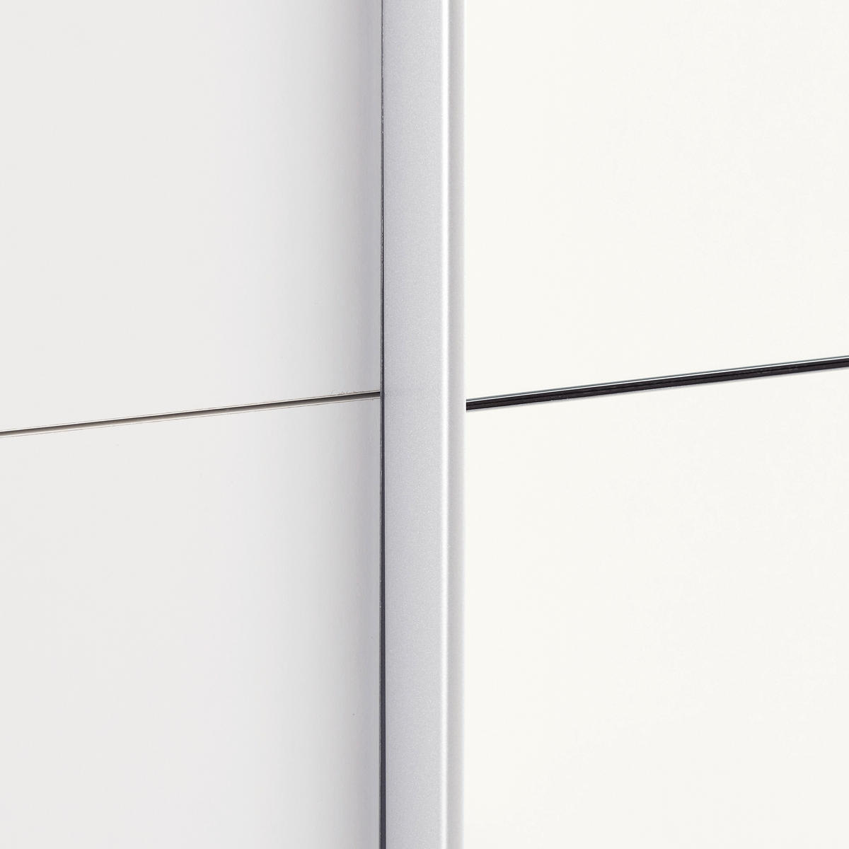 SCHWEBETÜRENSCHRANK 180/198/64 cm 2-türig Graphitfarben, Weiß  - Graphitfarben/Alufarben, MODERN, Holzwerkstoff/Kunststoff (180/198/64cm) - MID.YOU