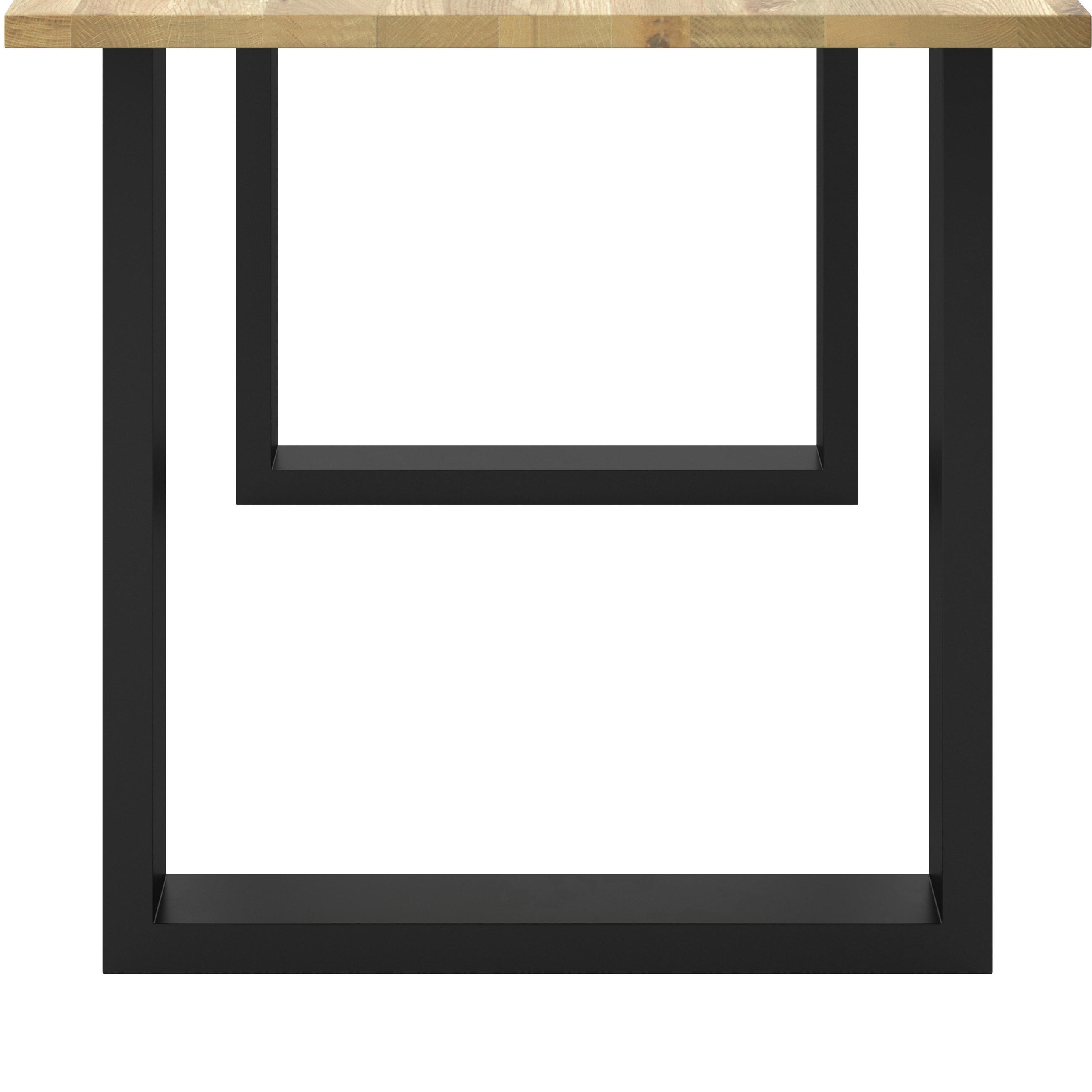 Thumbnail - Mid.you Esstisch 23310017/03, Eiche, Metall, Holz, Eiche, vollmassiv, U-Form, 160x76x90 cm, FSC 100%, in verschiedenen G...