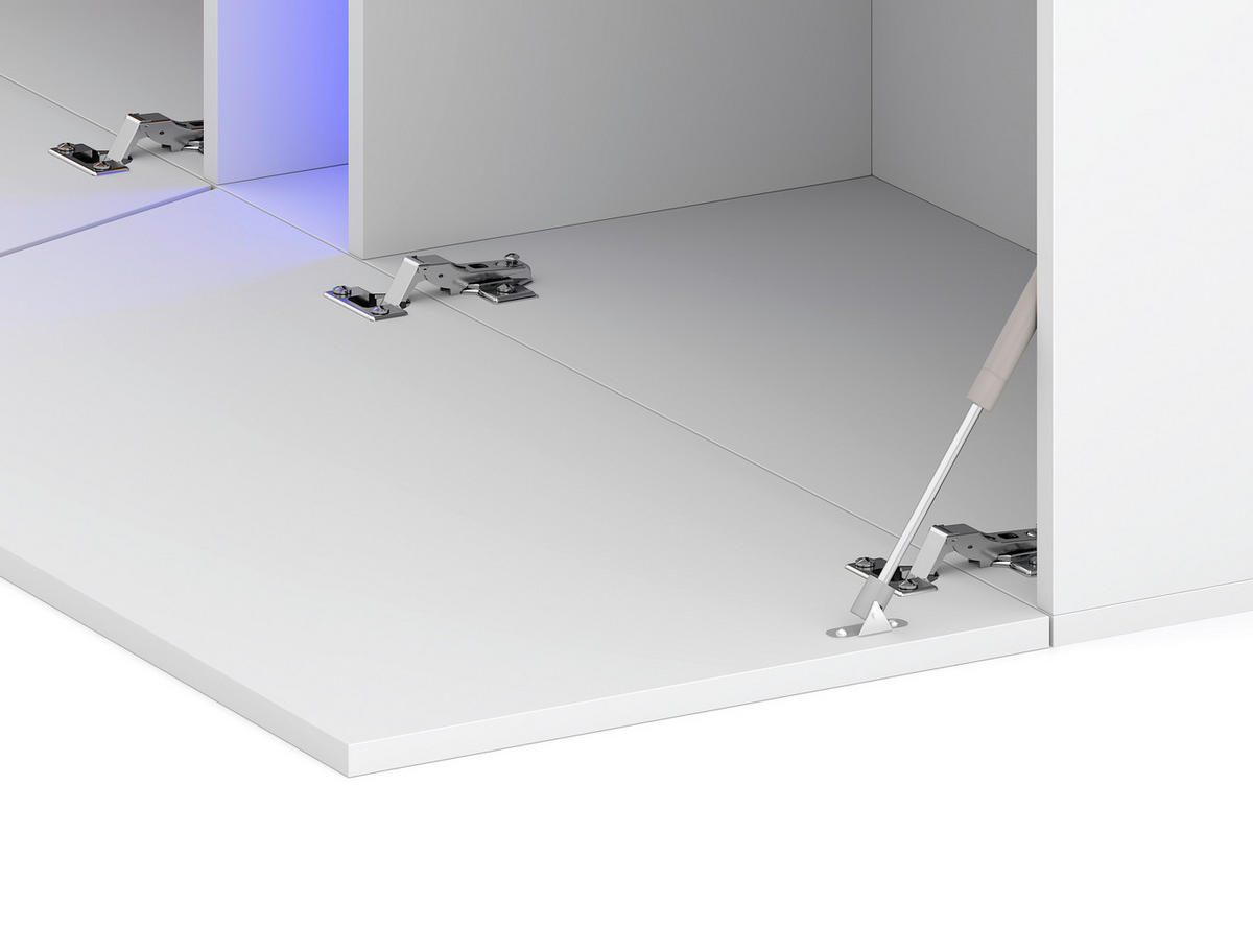 LOWBOARD SLANT  in 160/35/40 cm  - Schwarz/Weiß, Design, Holzwerkstoff/Kunststoff (160/35/40cm) - Livetastic