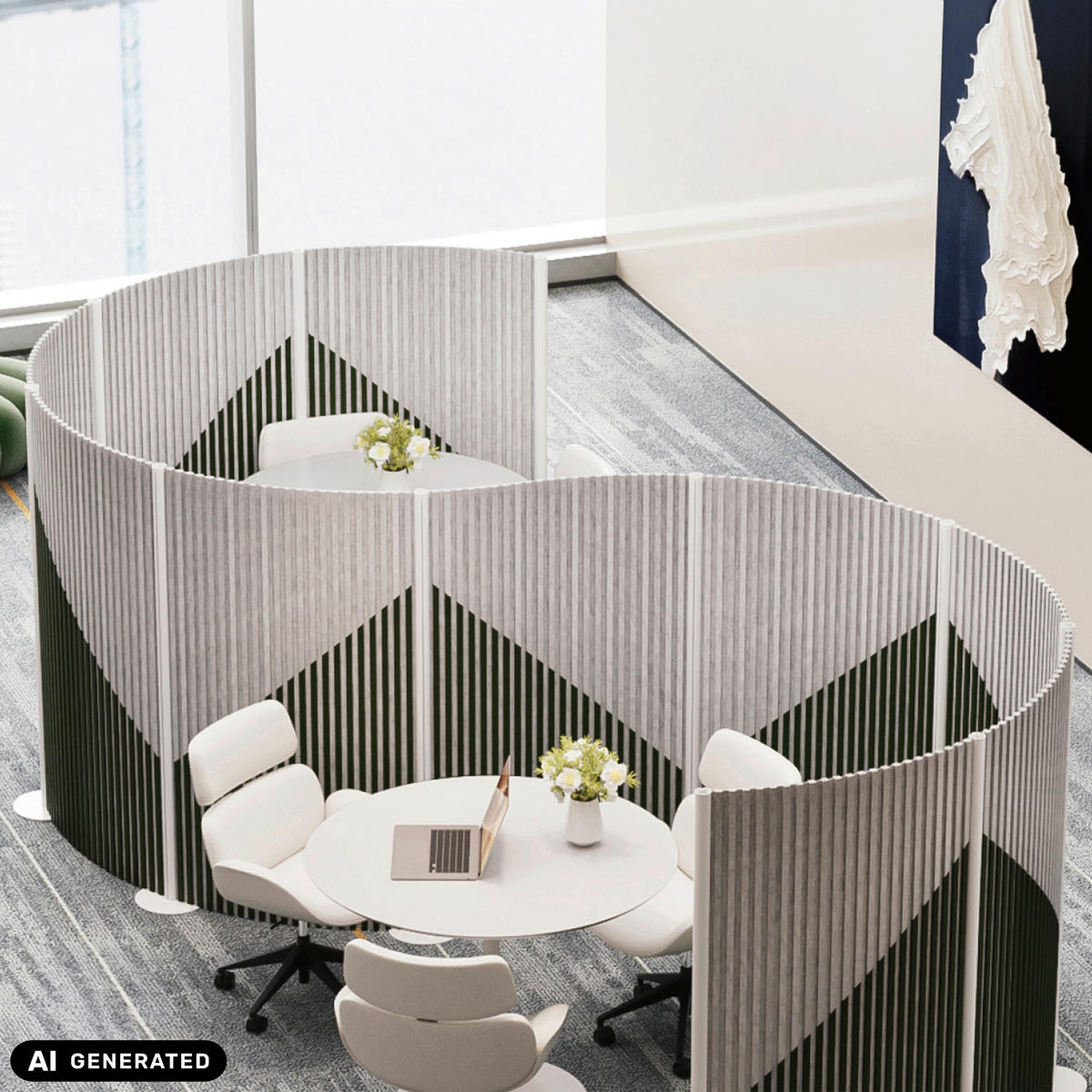 TRENNWAND  in Hellgrau, Dunkelgrau  - Dunkelgrau/Hellgrau, Design, Kunststoff/Textil (210/160/25cm) - MID.YOU