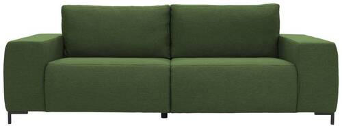 BIGSOFA Webstoff Grün  - Schwarz/Grün, Design, Textil/Metall (242/88/88cm) - LOOKS by W.Joop