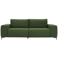 BIGSOFA Webstoff Grün  - Schwarz/Grün, Design, Textil/Metall (242/88/88cm) - LOOKS by W.Joop
