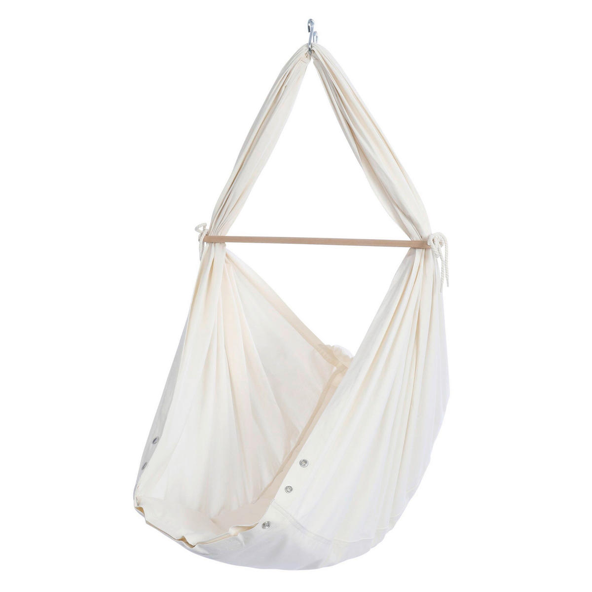 FEDERWIEGE   - Weiß, Basics, Textil/Metall (75/193/75cm) - swing2sleep