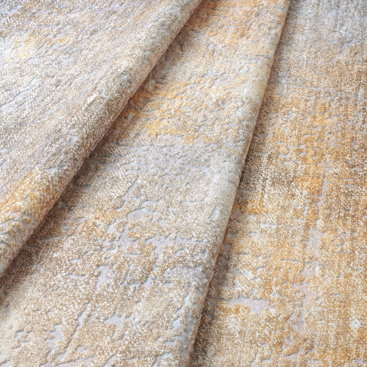 LÄUFER Ondea Onis 80/300 cm  in Taupe, Goldfarben, Greige  - Taupe/Greige, Design, Kunststoff/Textil (80/300cm) - Lindorug
