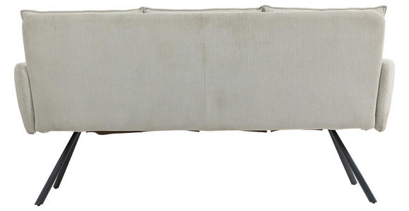 SITZBANK 180/93/67 cm Cord Beige Metall - Beige/Schwarz, Design, Textil/Metall (180/93/67cm) - Novel