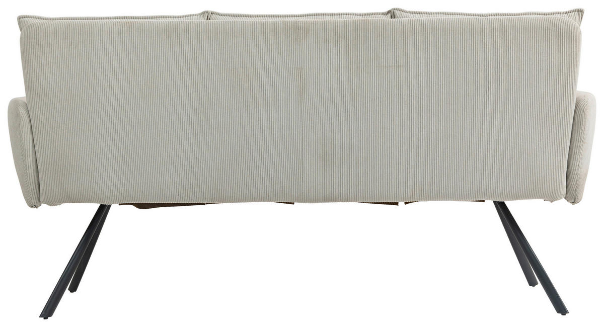 SITZBANK 180/93/67 cm Cord Beige Metall  - Beige/Schwarz, Design, Textil/Metall (180/93/67cm) - Novel