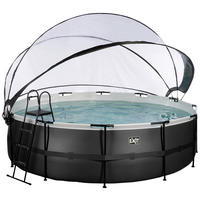 POOL-SET BLACK 488/122 cm  - Schwarz, KONVENTIONELL, Metall (488/122cm) - EXIT Toys