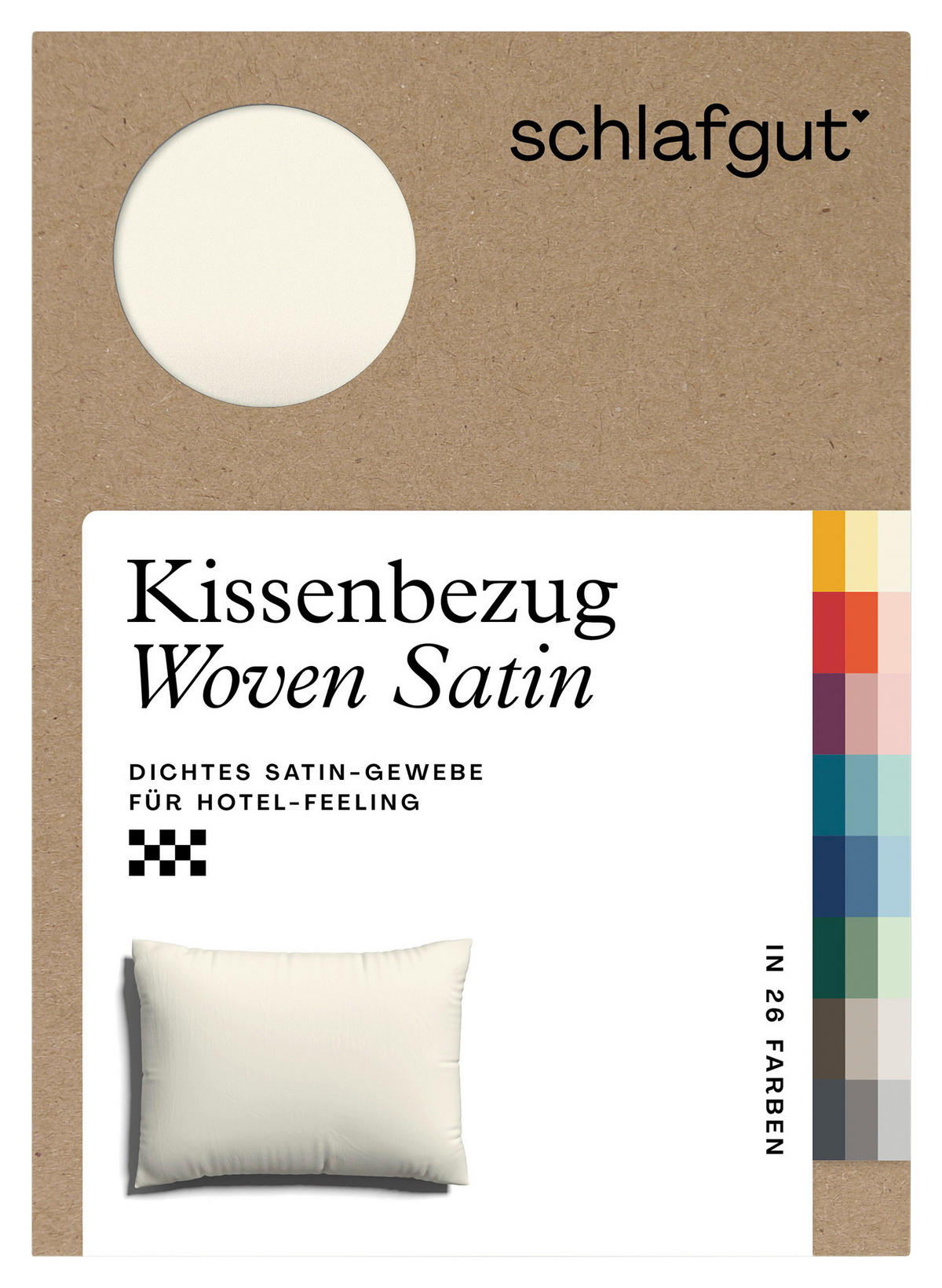 KOPFPOLSTERBEZUG WOVEN SATIN 60/80 cm  - Hellgelb, Basics, Textil (60/80cm) - Schlafgut
