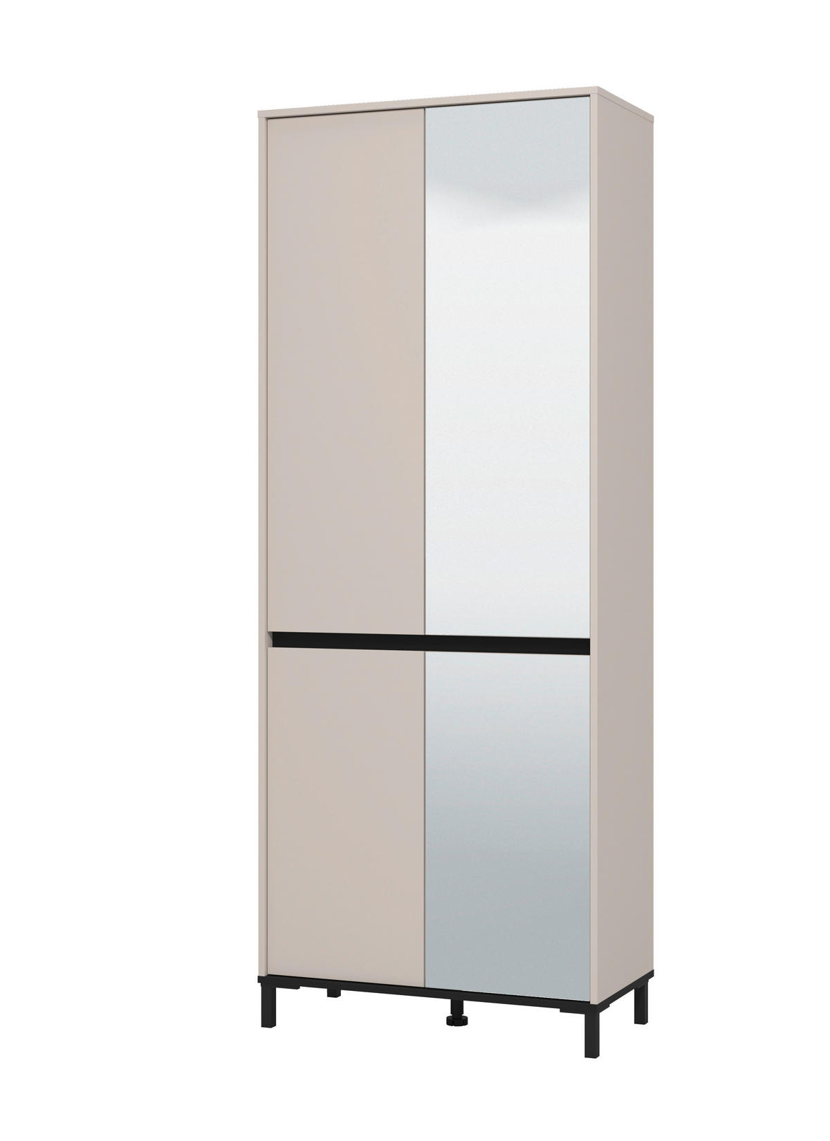 CIPŐSSZEKRÉNY 80/205,5/40 cm  - fekete/kasmír, Basics, faalapú anyag (80/205,5/40cm) - Xora