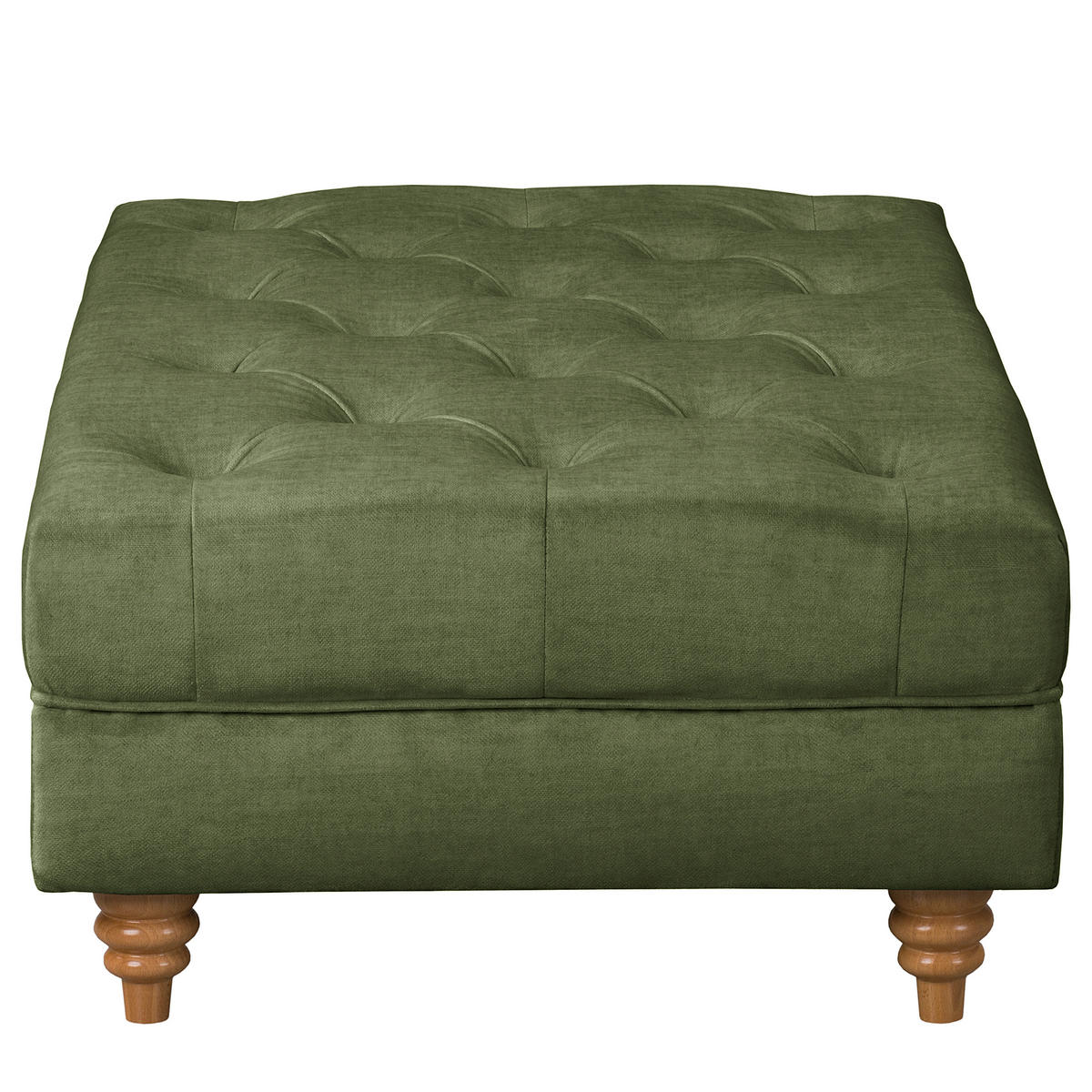 HOCKER in Textil Dunkelgrün  - Dunkelgrün/Braun, Design, Holz/Textil (96/35/62cm) - P & B