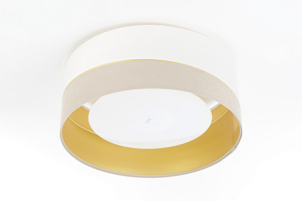 DECKENLEUCHTE Swing 50/20 cm   - Beige/Goldfarben, Design, Kunststoff/Textil (50/20cm)