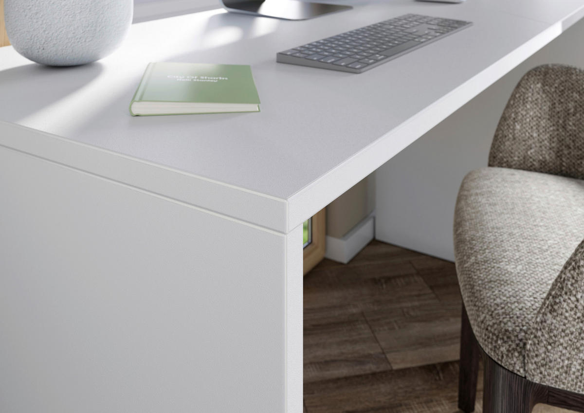 SCHREIBTISCH 140/60/75 cm  in Eichefarben, Weiß  - Eichefarben/Weiß, MODERN, Holzwerkstoff (140/60/75cm) - Germania