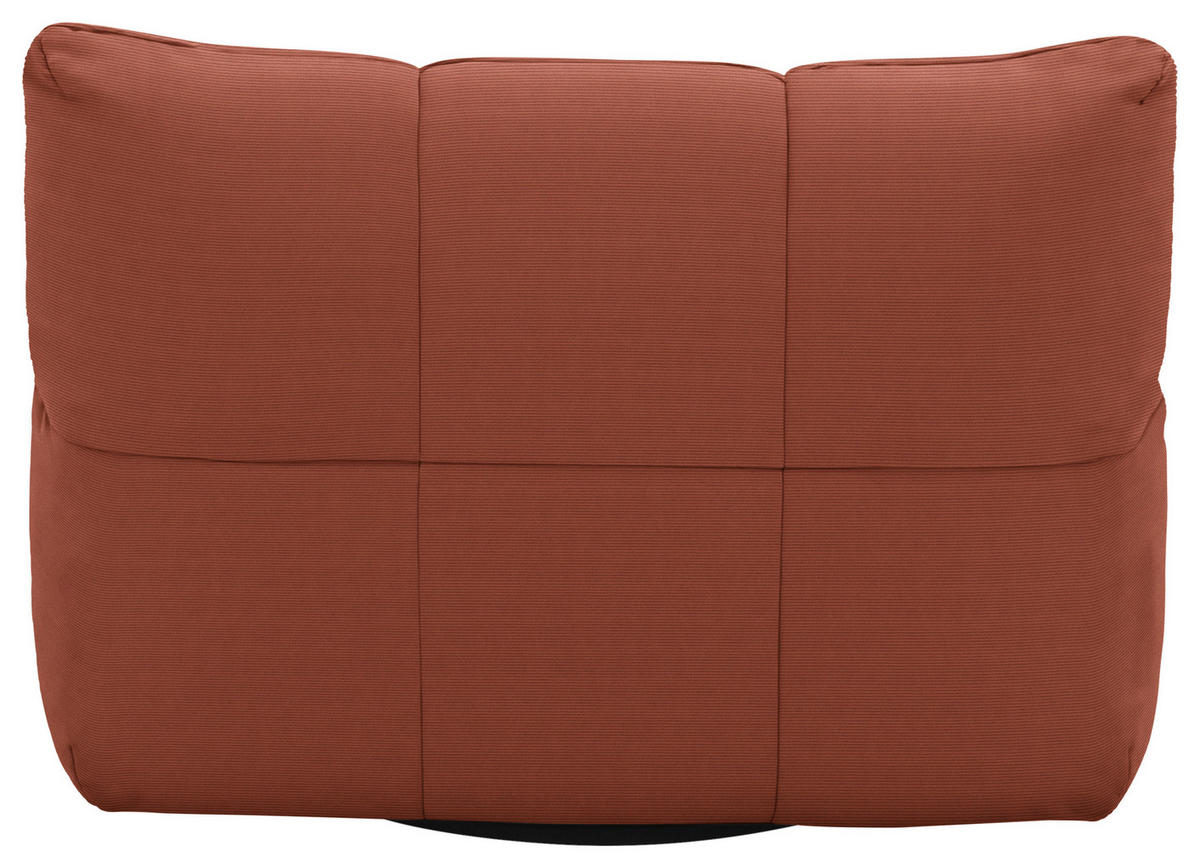 SESSEL Feincord Rostfarben  - Rostfarben/Schwarz, Design, Kunststoff/Textil (112/85/108cm) - Pure Home Lifestyle