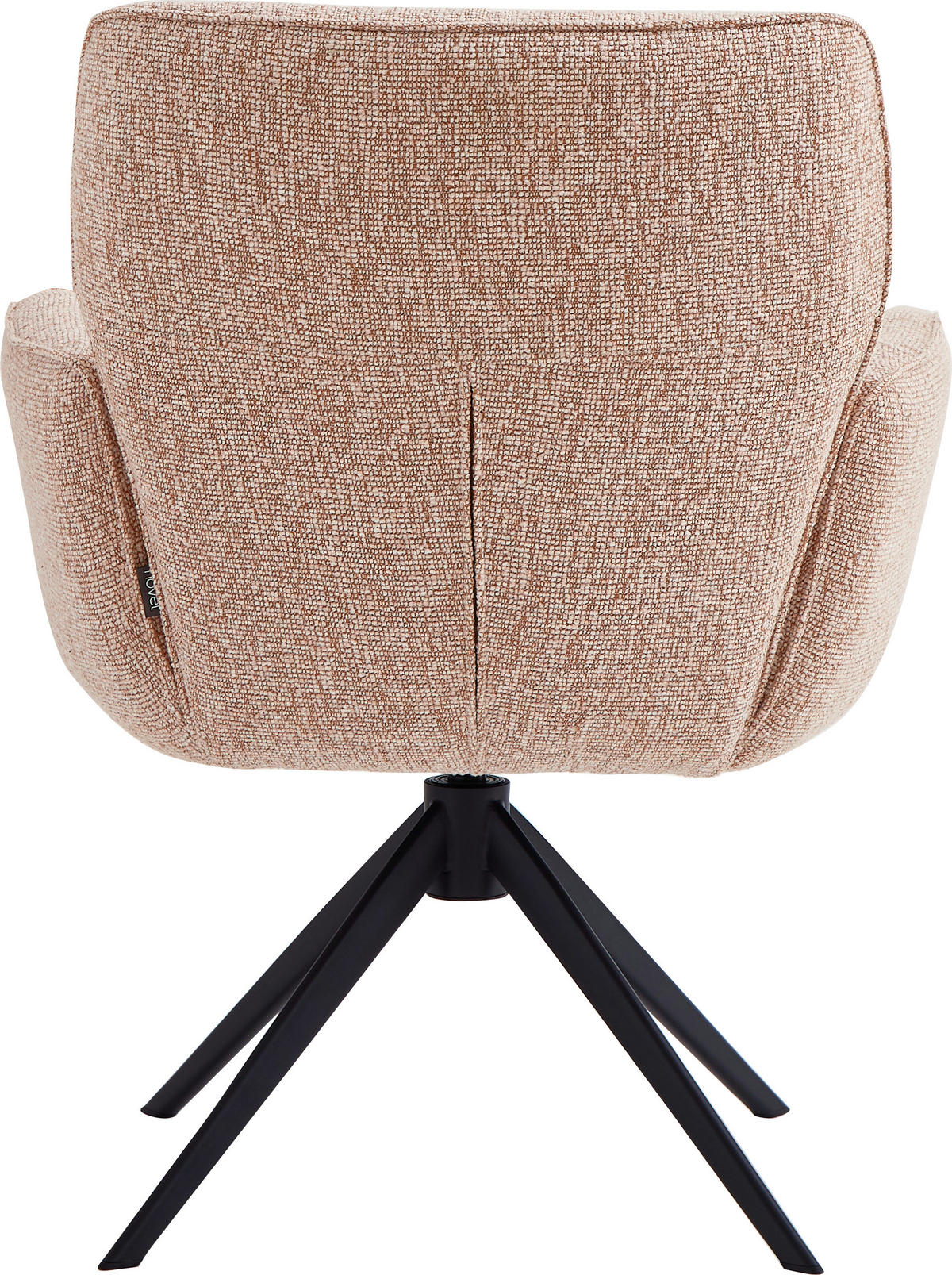 ARMLEHNSTUHL  in Eisen Leinenoptik  - Schwarz/Rosa, Design, Textil/Metall (67/86/68cm) - Novel