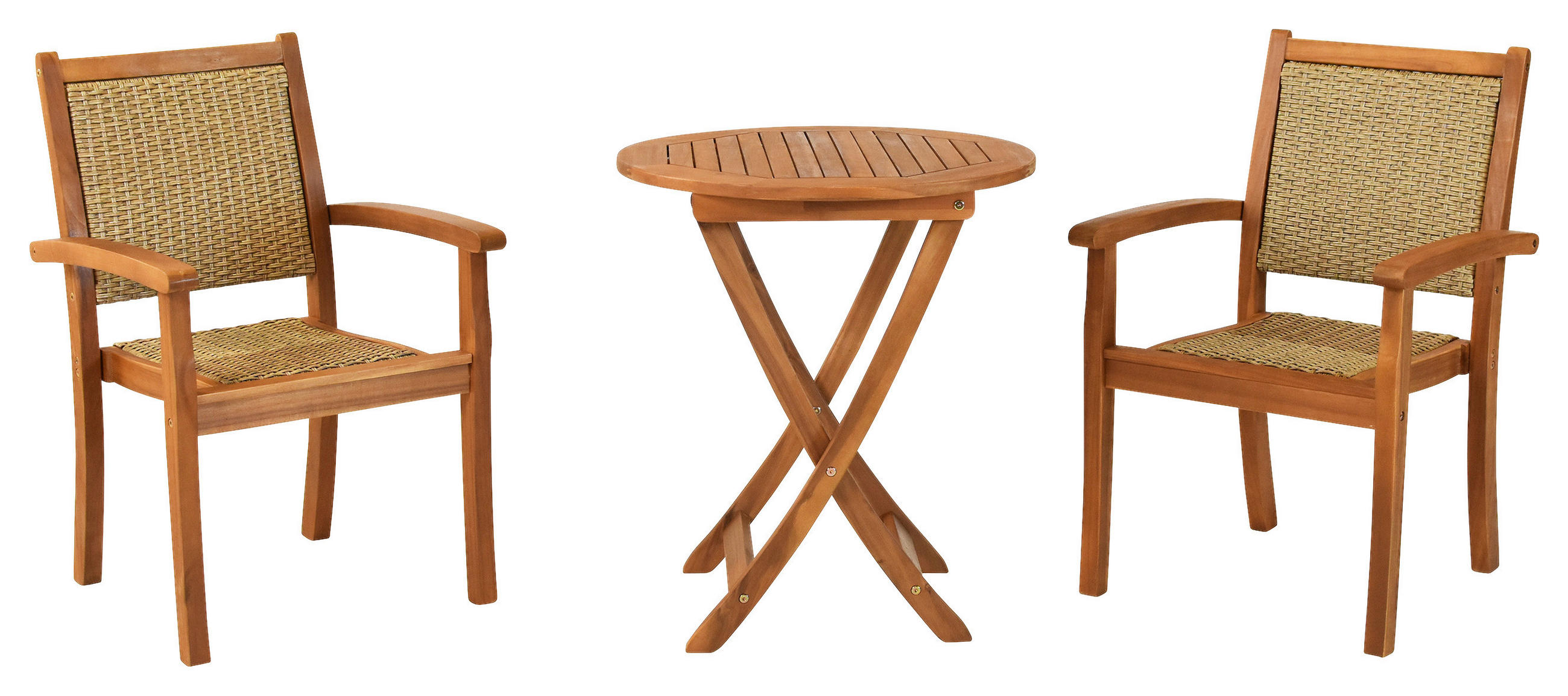 GARTENSET 3-teilig  - Naturfarben, MODERN, Holz/Kunststoff - Gardenson