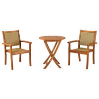 GARTENSET 3-teilig  - Naturfarben, MODERN, Holz/Kunststoff - Gardenson