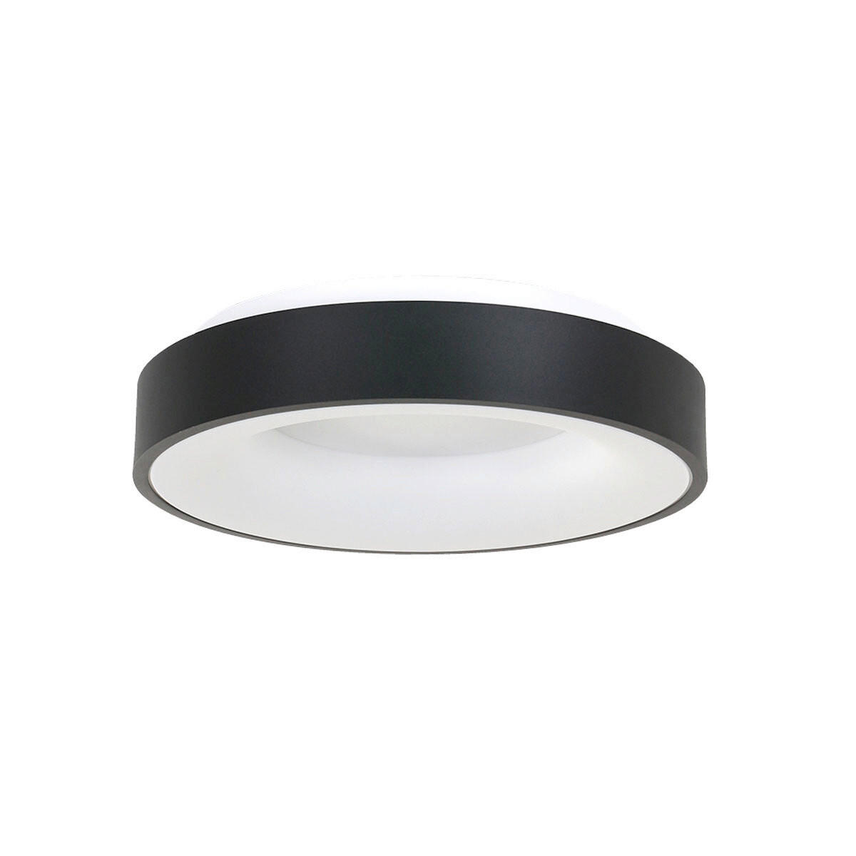 LED-DECKENLEUCHTE Ringlede 38/9 cm   - Schwarz, Basics, Kunststoff/Metall (38/9cm)