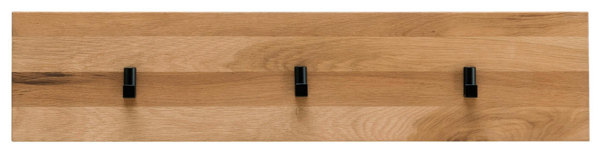 HAKENLEISTE  in Wildeiche massiv, Hartholz Eichefarben  - Eichefarben, MODERN, Holz (80/18/4cm)
