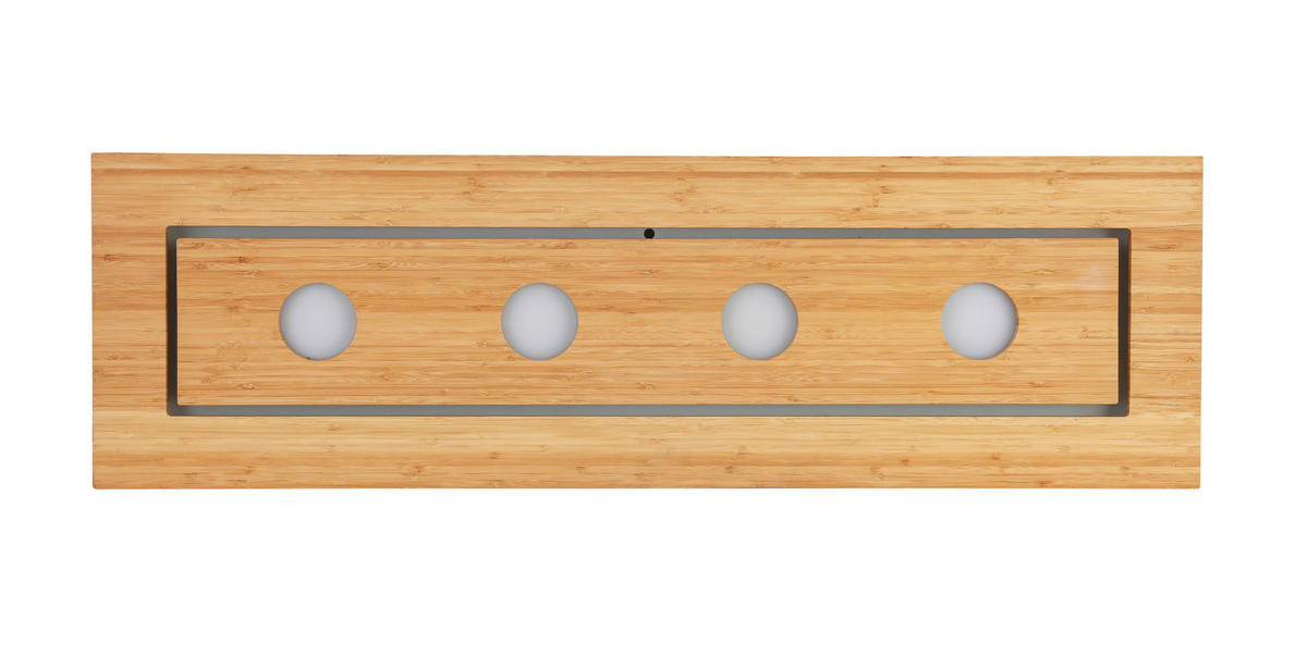 LED-DECKENLEUCHTE 100,5/30,5/6 cm   - Naturfarben/Weiß, KONVENTIONELL, Naturmaterialien/Kunststoff (100,5/30,5/6cm) - Novel