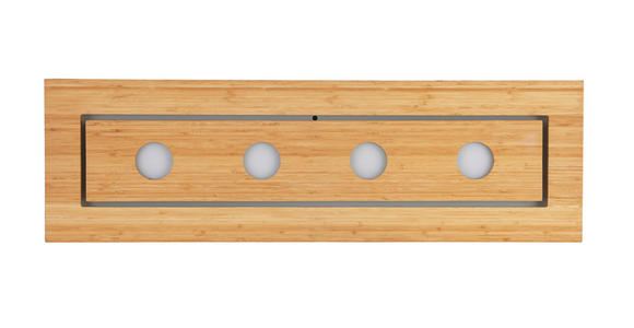 LED-DECKENLEUCHTE 100,5/30,5/6 cm - Naturfarben/Weiß, KONVENTIONELL, Naturmaterialien/Kunststoff (100,5/30,5/6cm) - Novel