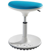 BÜROHOCKER Blau, Weiß  - Blau/Weiß, Design, Kunststoff/Textil (38/48/27,5cm) - Paidi