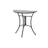 GARTENTISCH 35,5/70/71 cm Metall, Keramik rund  - Schwarz, KONVENTIONELL, Keramik/Metall (35,5/70/71cm) - Siena Garden