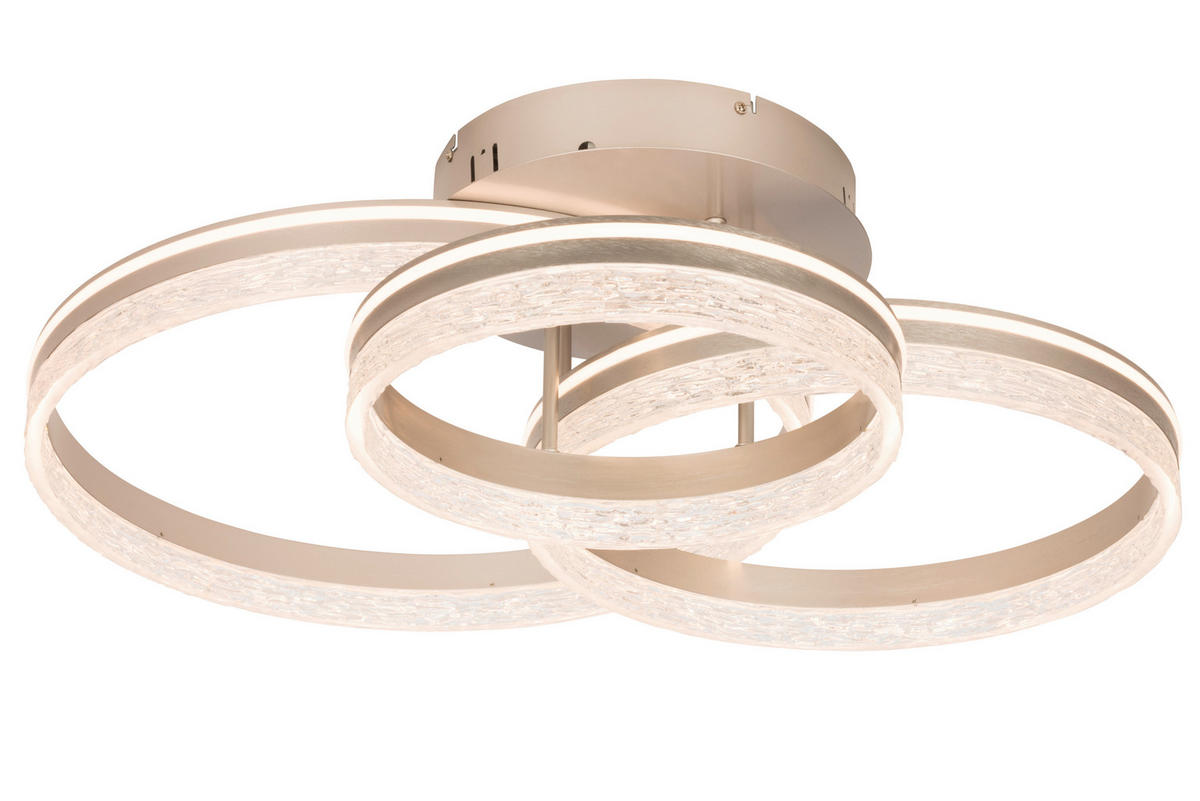 STROPNÍ LED SVÍTIDLO, 72/63/22 cm - cappuccino, Design, kov/plast (72/63/22cm) - Novel