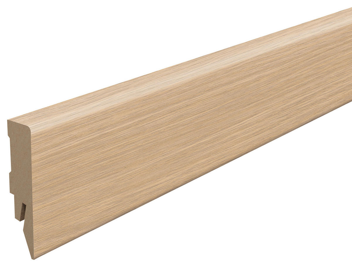 SOCKELLEISTE, Eiche hellbraun Hellbraun  - Hellbraun, KONVENTIONELL, Holzwerkstoff (240/1.4/5.8cm) - Egger Holzwerkstoffe