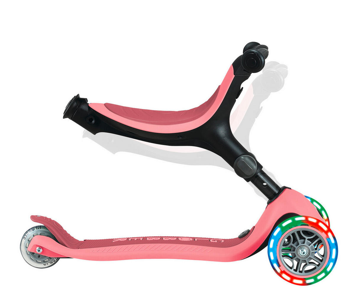 LAUFRAD GO-UP ACTIVE LIGHTS 3IN1  - Pink/Hellrosa, LIFESTYLE, Kunststoff/Metall (67/28/95,5cm) - GLOBBER