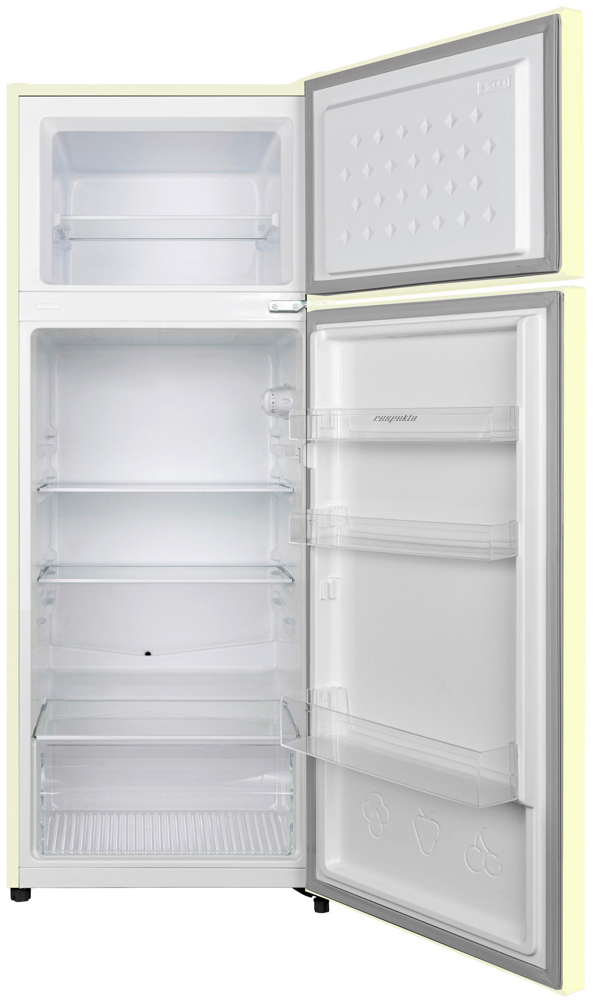 KÜHL-GEFRIER-KOMBINATION S144VC-52  - Creme, Trend, Glas/Kunststoff (54/142,8/55,1cm) - Respekta