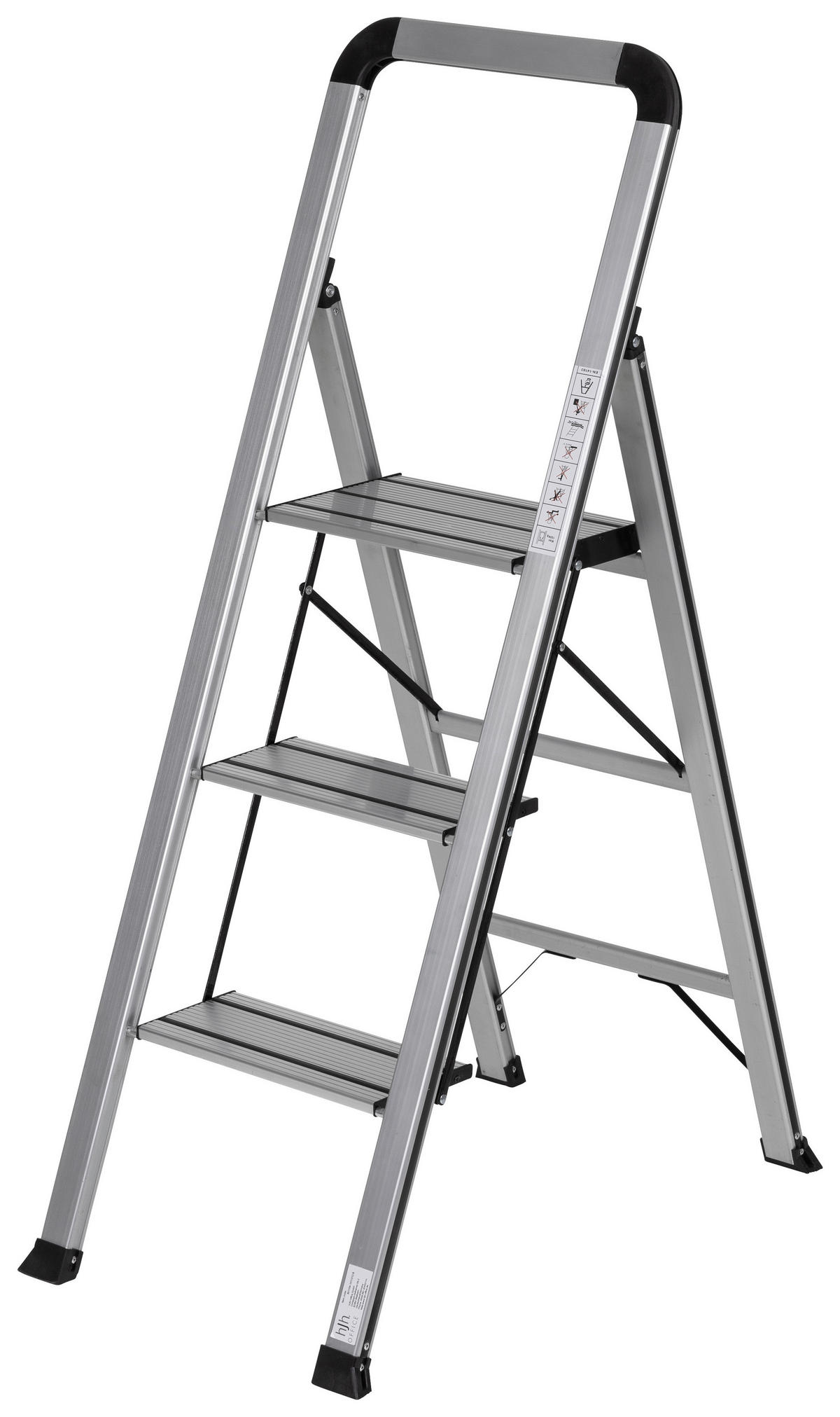 KLAPPTRITTLEITER - Alufarben, Basics, Metall (42/128/5cm) - MID.YOU