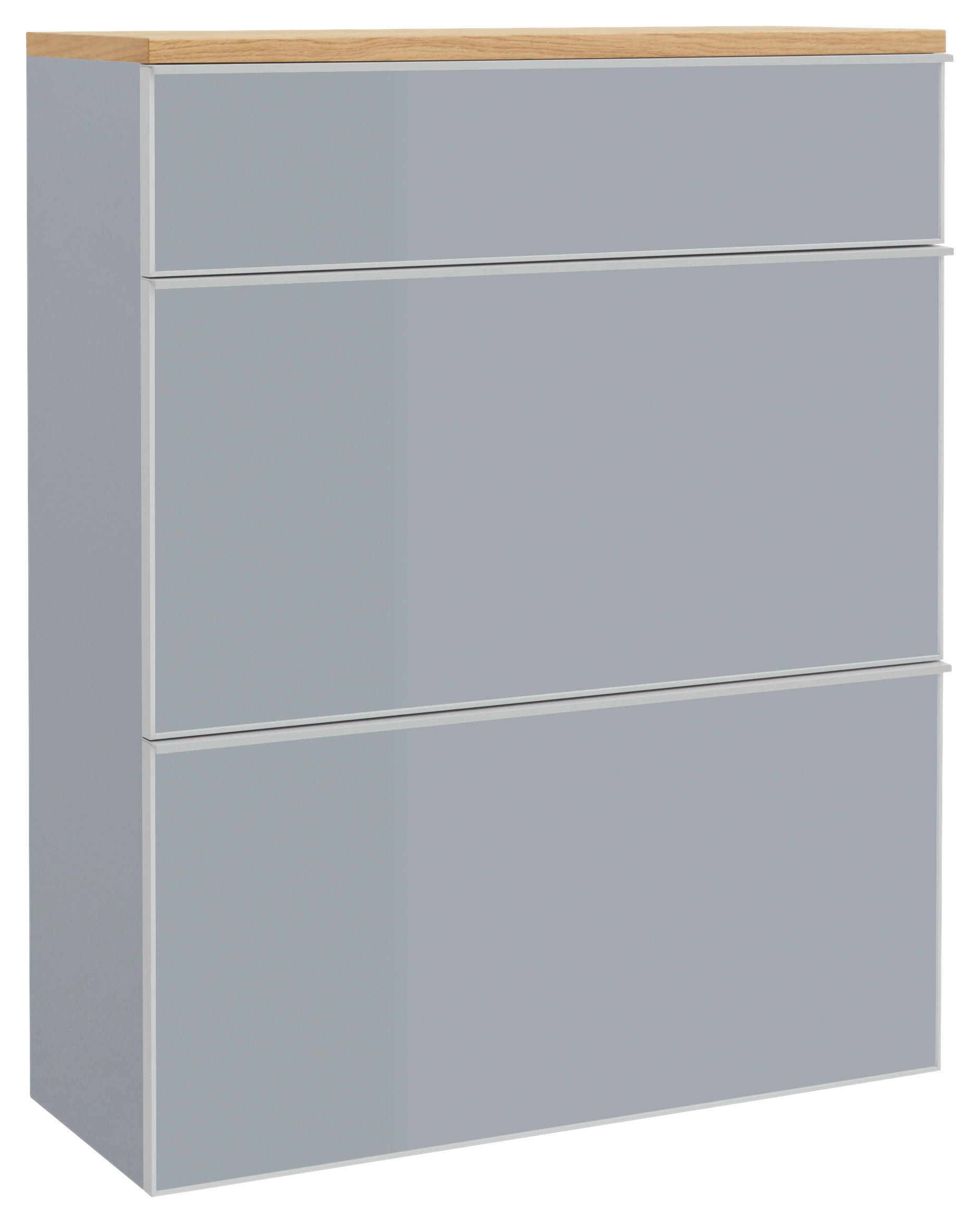 XXXLutz Schuhkipper Grau, Eiche 84x102x31 cm