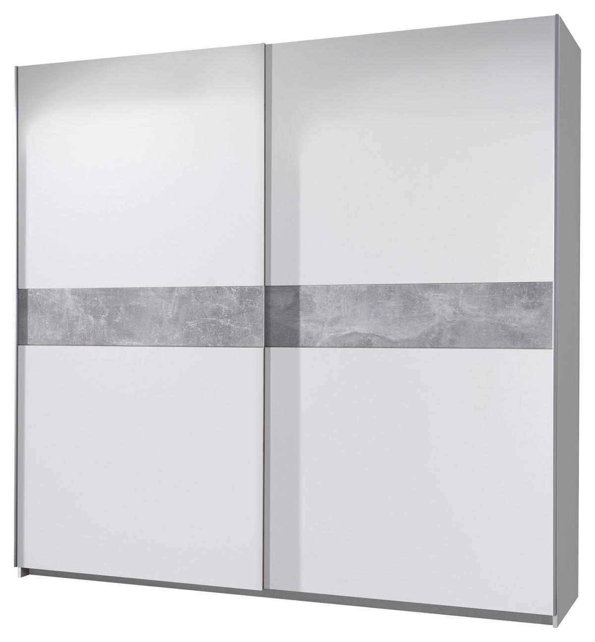 SPAVAĆA SOBA siva, bela   - siva/bela, Dizajnerski, pločasti materijal (180/200cm) - Xora