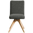 STUHL drehbar - Dunkelgrau/Eichefarben, KONVENTIONELL, Holz/Textil (47/89/60cm) - Linea Natura