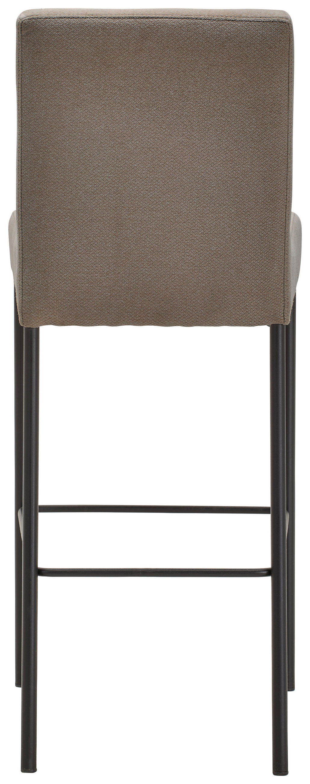 BARHOCKER Webstoff Schwarz, Taupe Eisen Stoffauswahl  - Taupe/Schwarz, Design, Textil/Metall (42/102/50cm) - home24