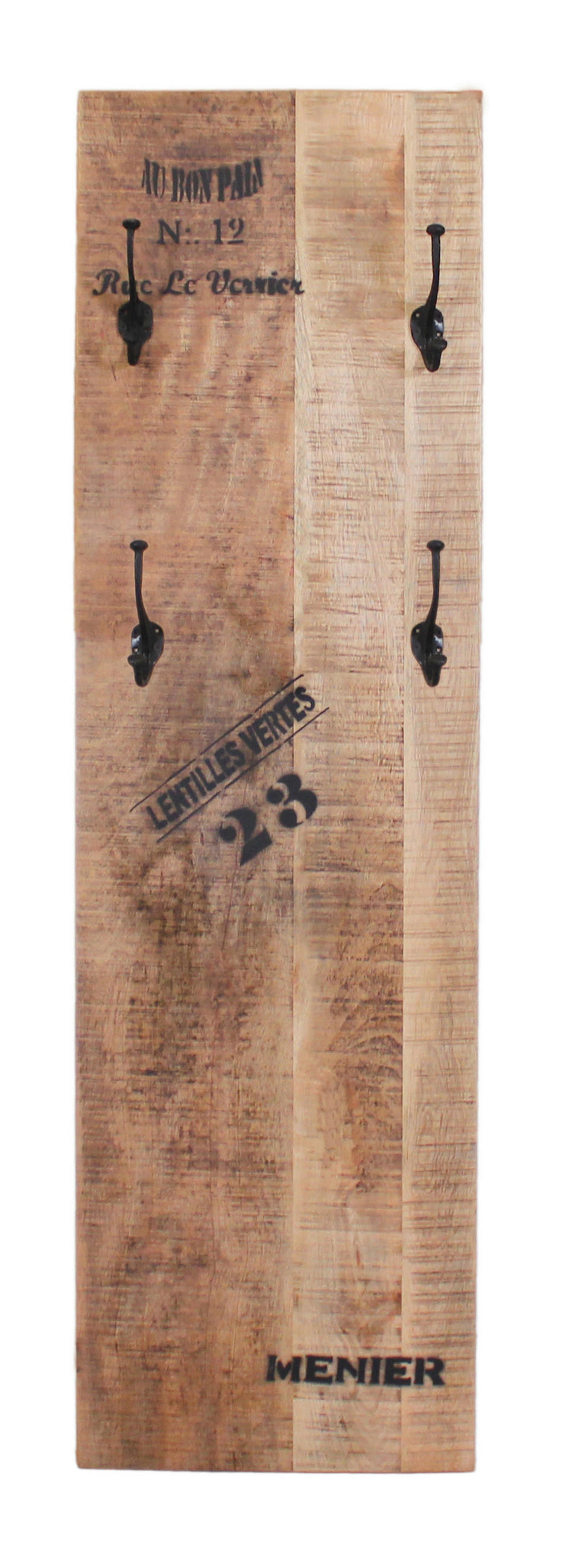 GARDEROBENPANEEL  in 35/110/8 cm  - Schwarz/Naturfarben, Design, Holz/Metall (35/110/8cm) - MID.YOU